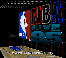 NBA Live '95 (Europe) Title Screen